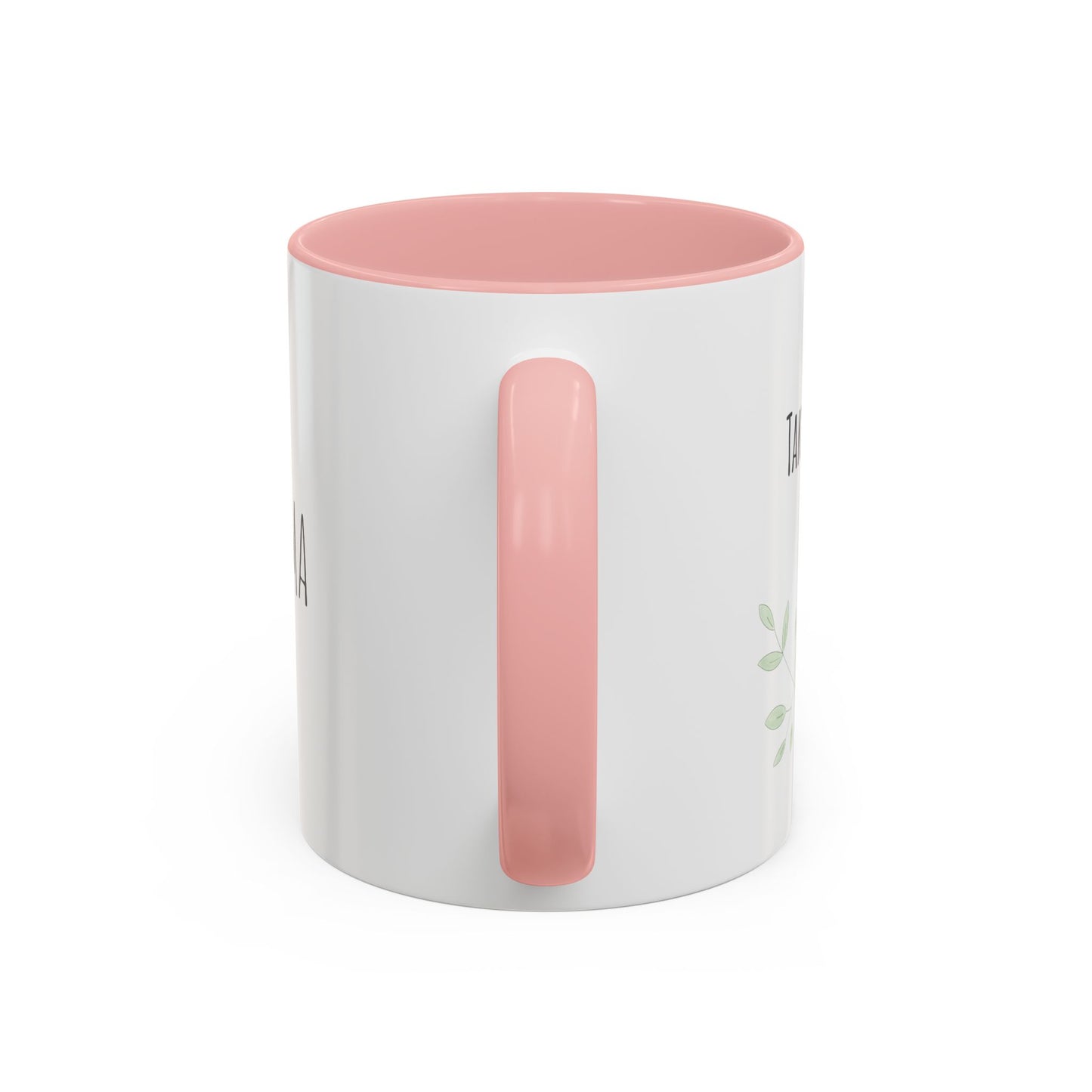 Personalized Wildflower Mug – Take Time to Bloom, Pink Accent Mug 11oz (0,33l)